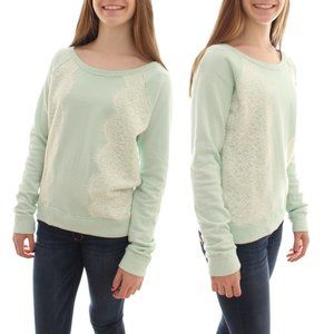 NWT Jolt Juniors French Terry Relaxed Sweatshirt Mint Green NWT SMALL